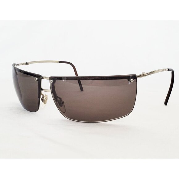 Gucci Womens GG 2653 S YB7 Vintage 90s Rectangle Semi Rimless Wrap Sunglasses - Picture 3 of 13